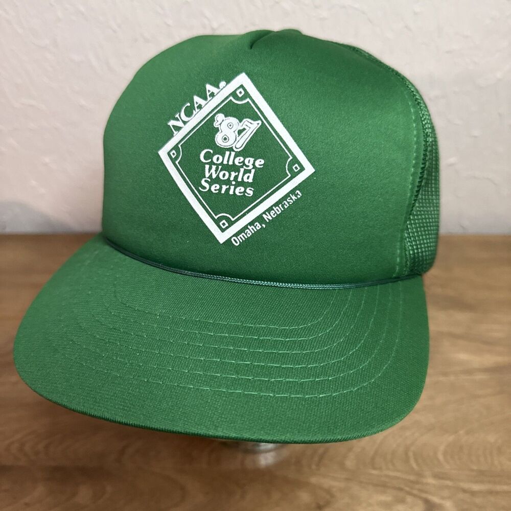 Vtg 1987 Youngan Baseball CWS College World Series Omaha Snapback Hat Trucker